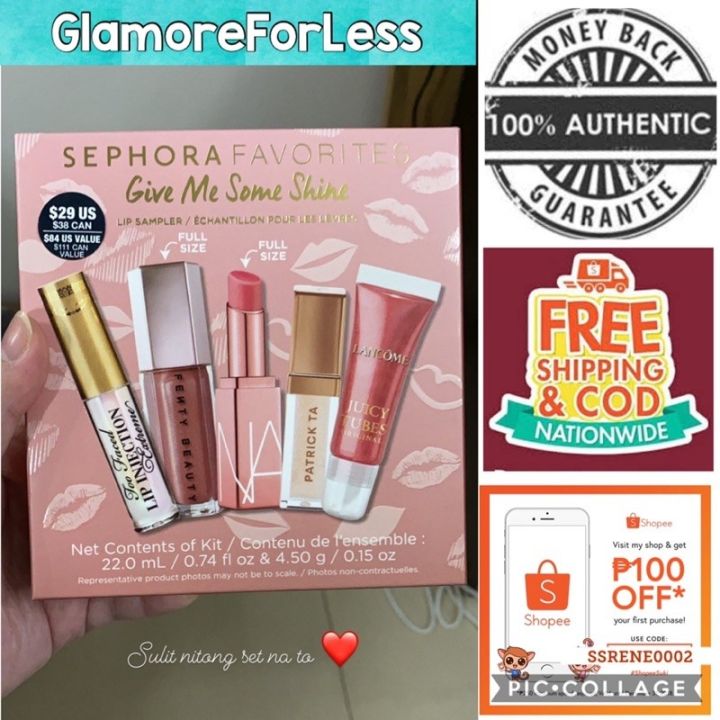 Hot Zjfk75 Onhand Sold Er Piece Sephora Favorites Give Me Some Shine Balm And Gloss Lip Set