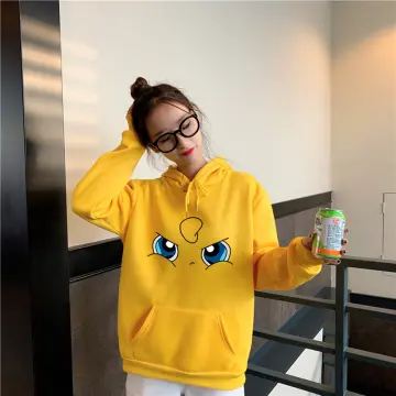 Amaze- Fashionable Pikachu Fleece Sweatshirts Hoodies-Women jacket for  Women and Girl(Yellow)