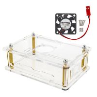 Acrylic Protective Shell for Orange Pi 5 Development Board Special-Purpose with Cooling Fan