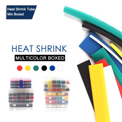Boxed Heat Shrink Tube Kit Shrinking Assorted Polyolefin Insulation Sleeving Wrap Wire Cable Heat Shrink Tubing Set Electrical Circuitry Parts