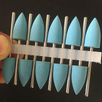 Dental SILICONE Rubber Polishers Diamond Polishing Burs 2.35Mm Shank Blue