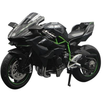 1:12 H2 R Motorcycle Diecast Alloy Model Toy Black Ninja H2R Motorbike Detachable Collection