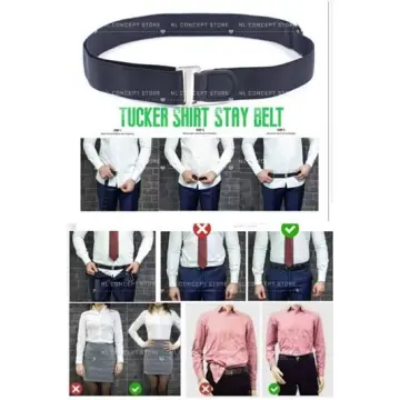 Adjustable Near Shirt-Stay Best Shirt Stays Black Tuck It Belt