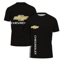 Chevrolet Logo 3D พิมพ์เสื้อกีฬากลางแจ้งแขนสั้นผู้ชาย