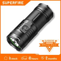 SUPERFIRE M6/S LED flashlight Ultra Bright torch 45W/36W Wick Type-C Rechargeable Multi Function Lanter Use 18650 battery 4Pcs Rechargeable  Flashligh