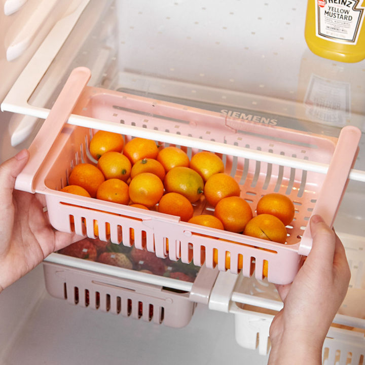 kitchen-organizer-supplies-kitchen-refrigerator-storage-rack-fridge-freezer-shelf-holder-pull-out-drawer-home-space-saver