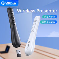 ORICO พอยเตอร์ไร้สาย2.4กิกะเฮิร์ตซ์พาวเวอร์พ้อยท์พรีเซนเตอร์พร้อม USB แบบชาร์จไฟได้สำหรับเครื่องฉายโปรเจคเตอร์ Mac Win