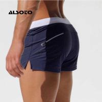 (ETX)ALSOTO Summer Swimwear Men Breathable Mens Swimsuits Trunks Boxer Briefs Sunga SwimSuits Maillot De Bain Beach Shorts 2023 New