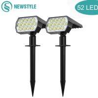 Solar Lights Outdoor Waterproof 52LED 2pc 3 Lighting Modes Solar Powered Garden Yard Spot Light For Outdoor Landscape Decoration