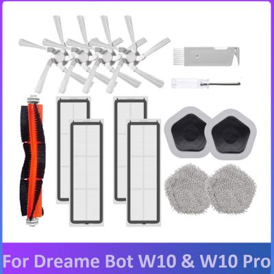 15Pcs Replacement Accessories for XiaoMi Dreame Bot W10&amp;W10 Pro Robot Vacuum Cleaner Main Side Brush Filter Mop Cloth and Mop Holder A
