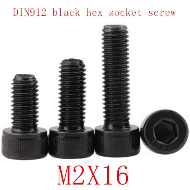 50pcs Din912 Grade 12 9 Allen Socket Head Screw M2 16 M2x16 Hexagon