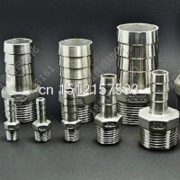 304 Stainless Steel 1 quot; Male BSPT Threaded to 25mm Hose Barbed Connector Adapters