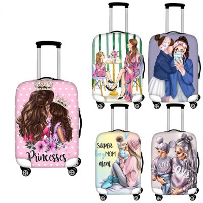 Cartoon Girls Queen Super Mom print luggage Cover Travel Accessories Trolley Suitcase Case Baggage Protective Covers