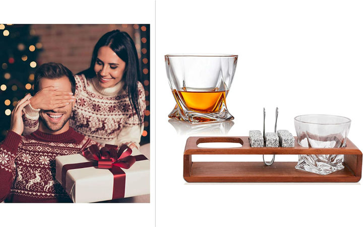 bezrat-old-fashioned-whiskey-glasses-with-side-mounted-holder-gift-set-whisky-chilling-stones-and-accessories-on-wooden-tray-scotch-bourbon-glasses-granite-chilling-rocks-whiskey-gift-set