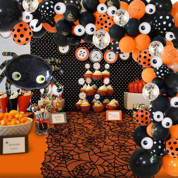 ผลิตภัณฑ์ลดราคาบอลลูนสีขาว-happy-halloween-party-สีส้มสีดำ32-120pcs-บอลลูนชุดตกแต่งสีส้มสีดำสีขาว-latex-บอลลูนแบนเนอร์-cupcake-ghost-สยองขวัญตาแขวนผนังสำหรับธี