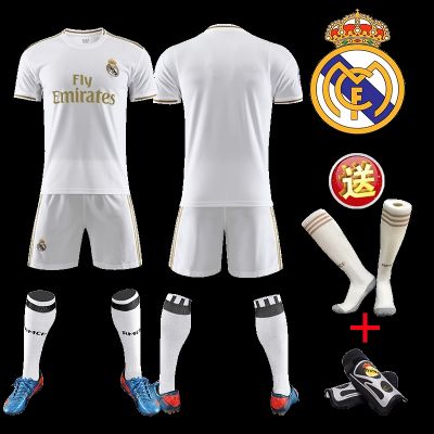 ❃♤  19-20 home real Madrid jersey football suit custom azar real Madrid 7 C offer children