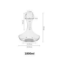 1800ML Big Decanter Handmade Crystal Red Wine Brandy Champagne Glasses Decanter Bottle Jug Pourer Aerator For Family Bar