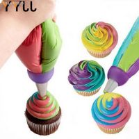 ♕™﹍ JJYY 3 Holes Cake Decoration Converter Mix 3 Colors Icing Piping Nozzle Converter Cream Decorated Mouth Converter