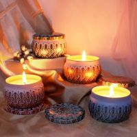 Aromatherapy Candles Round Tin Jars Candles Soybean Wax Aromatherapy Candles Holiday Birthday ValentineS Day Wedding Gifts
