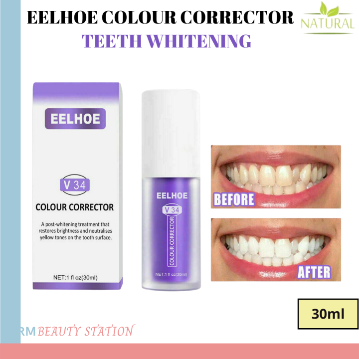 AUTHENTIC 30ML Eelhoe Teeth Whitening Toothpaste Colour Corrector Foam