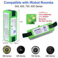 Gyy-rk【ส่งจากกรุงเทพ】แบตเตอรี่ Li-on 14.4v 5200mAh battery สำหรับ iRobot Roomba 500 600 700 800 900