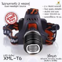 ( Pro+++ ) คุ้มค่า ไฟฉายคาดหัวแรงสูง ไฟฉายคาดศรีษะ รุ่น Dual Light Source หลอด LED CREE XML-T6 ใหม่ล่าสุด 2 หลอดคู่ ขายดีมาก ราคาดี ไฟฉาย แรง สูง ไฟฉาย คาด หัว ไฟฉาย led ไฟฉาย แบบ ชาร์จ ได้