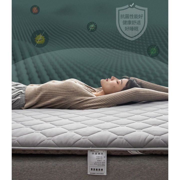 ที่นอน-5-ฟุต-มีกันลื่นและสายรัด-ขนาด-150x200-cm-สีเทา-ท็อปเปอร์-เตียง