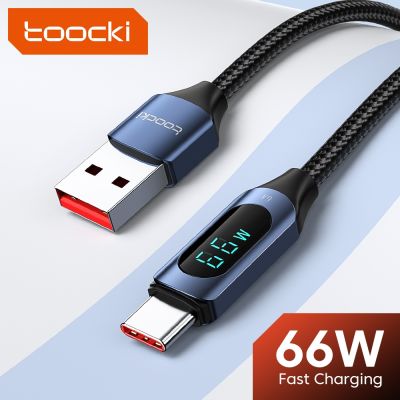Chaunceybi Toocki 6A USB C Cable 100W Digital Display Type Fast Charging Data Cord POCO F3 Oneplus