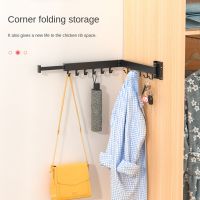 Wall Mount Retractable Folding Clothes Hanger Aluminum Cloth Drying Rack Indoor Outdoor Space Saving Home Laundry Clothesline