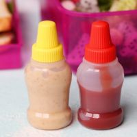 【cw】2pcsset 25ML Mini Tomato Ketchup Bottle Portable Small Sauce Container Salad Dressing Pantry s for Bento