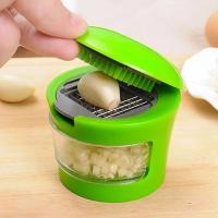 Green Garlic Press with ABS and Stainless Steel for Simple Garlic and Vegetable Chopping and Pressing