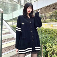 Harajuku Knit Cardigan Sweater Korean Fashion Knitted Sweater Womens Coat Oversized Cardigans