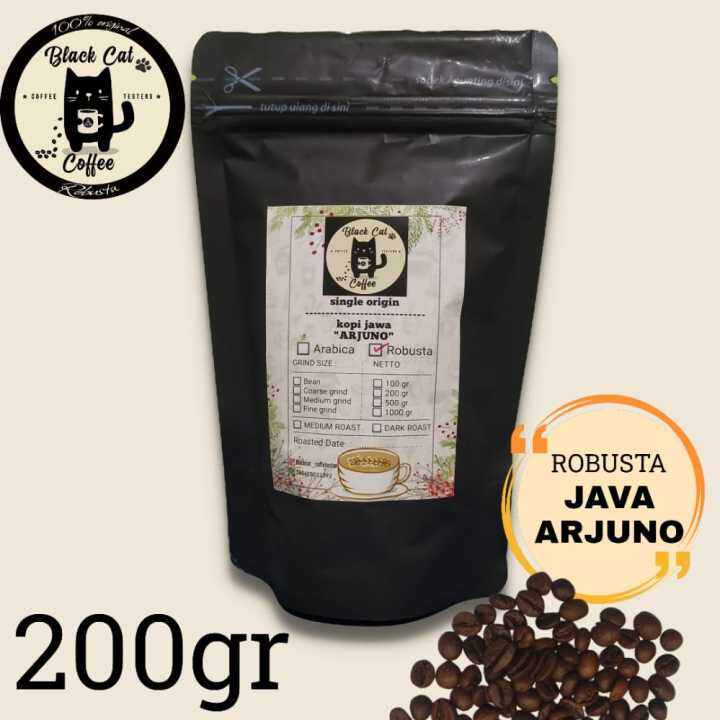 Kopi Robusta Java Arjuno Gr Natural Proses Original Sedia Biji Atau Bubuk Lazada