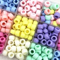 50pcs 6X9mm Big Hole Acrylic Beads Spacer Loose Beads for Jewelry Making DIY Handmade Bracelet Accessories Beads