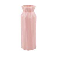 1Pcs Pink Creative Nordic Style Plastic Round Vase Fashion Simple Drop-Resistant Melamine Vase Domestic Ornaments