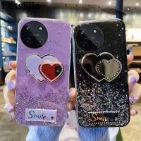 เคสมือถือกลิตเตอร์สำหรับ Realme 11ฝาหลังนิ่มใสลายความรักกระจกแต่งหน้าดวงดาวดวงจันทร์สำหรับ Realme 11 4G เคสใส่โทรศัพท์