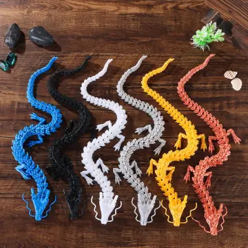 3D Printed Articulated Dragon Chinese Long Flexible Realistic Made