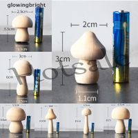 【hot sale】 ☞✻☏ B32 [glowingbright] Creative DIY Painted Wood Wooden Small Mushroom Set Home Car Ornaments