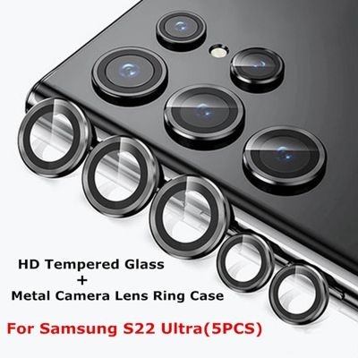 [spot goods] สำหรับตัวป้องกันเลนส์ SamsungS22Camera Metal Ring Glass สำหรับ Samsung S22 Ultra S 22 S22ultraCap