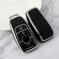 SHJGKFD TPU Silver Edge Car Key Case Cover Remote Shell Holder For Mercedes Benz E C G R S Class W204 W206 W212 W223 S350L S500L GLC CLA