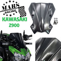 Motorcycle Carbon Fiber Sports Windshield WindScreen Deflector Viser Visor Fits For KAWASAKI Z900 2020 2021 Double Bubble