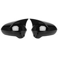 2PCS Car Mirror Cover Caps Replacement Accessories for Seat LEON 1P IBIZA 6J EXEO 3R 2008-2017 Side Rear View External Part (Black)