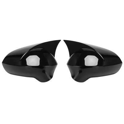 2PCS Car Mirror Cover Caps Parts Accessories for Seat LEON 1P IBIZA 6J EXEO 3R 2008-2017 Side Rear View External Part (Black)