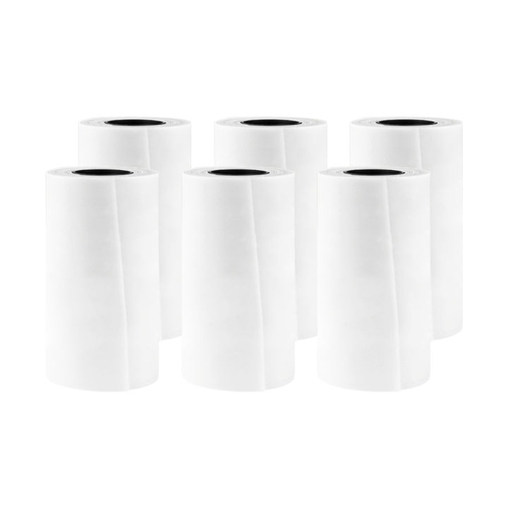 6 Rolls Thermal Paper 57 X 30 Mm With Self Adhesive Printable Sticker Paper Roll Direct For 0989