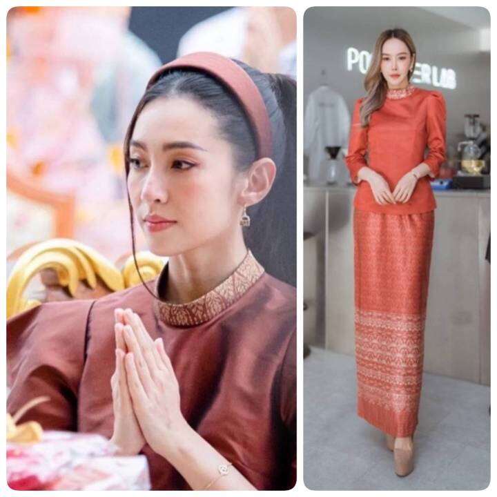 s-xl-เซทชุดไทย-งานป้าย-ananya-ชุดจิตรลดา-ชุดผ้าไทยไปงาน-ชุดไปงานบวช-ผญ-ชุดไทยไปงานแต่ง-ชุดเจ้าสาว-ชุดผ้าถุงไปงาน-ชุดผ้าไหมไปงาน-ชุดผ้าไทย