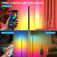 WIFI Modern Nordic Floor Lamp Bluetooth RGB LED Lights Corner Tall Lamp for Bedroom Room Decor Standing Lamp Atmosphere Lighting