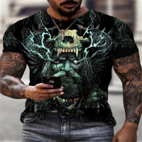 2023 NEW Hot Selling Casual T-shirt Short Sleeved Y2klots Street 3d Printed Black And White Mens Clothing 2023 fashion t-shirt