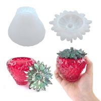 2pcs/set DIY Strawberry Storage Box Casting Molds Silicone Moulds for Epoxy Resin Handmade Desktop Decoration Craft Making Tools