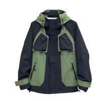 Function of tide male coat stitching bump color popular logo boy ski-wear leisure teenagers outdoor thick with a jacket