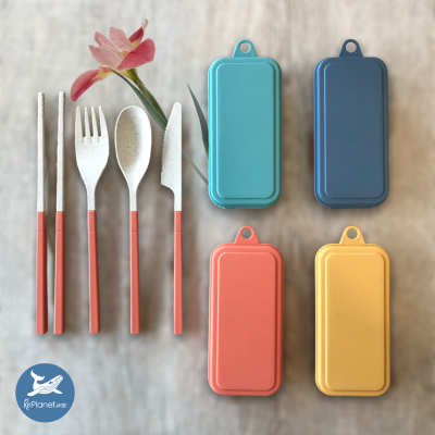 RePlanetMe Magic Me Travel Cutlery Set ชุดช้อนส้อมถอดได้สำหรับเดินทาง คละสี (70 g) (Mixed Color)